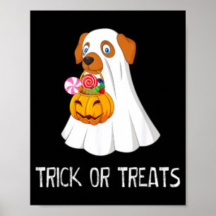 Süßigkeiten Lustiger Geist Hund Niedlich Halloween Poster