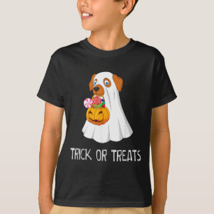 Süßigkeiten Lustiger Geist Hund Niedlich Halloween T-Shirt