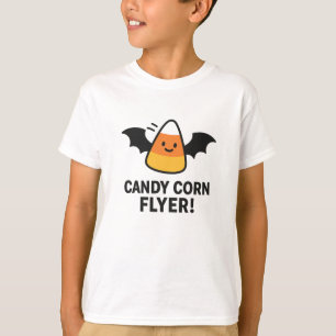 Süßigkeiten-Mais-Flieger Süßes Halloween-Fledermau T-Shirt
