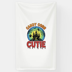 Süßigkeiten-Mais-Schatz Vintage-Halloween-Burg-Des Banner