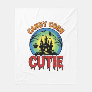 Süßigkeiten-Mais-Schatz Vintage-Halloween-Burg-Des Fleecedecke