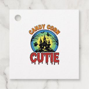 Süßigkeiten-Mais-Schatz Vintage-Halloween-Burg-Des Geschenkanhänger
