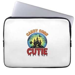 Süßigkeiten-Mais-Schatz Vintage-Halloween-Burg-Des Laptopschutzhülle