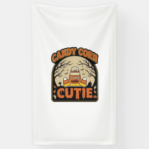 Süßigkeiten-Mais-Schatz Vintage-Halloween-Vektor-D Banner