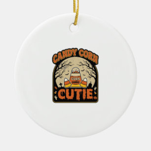 Süßigkeiten-Mais-Schatz Vintage-Halloween-Vektor-D Keramik Ornament