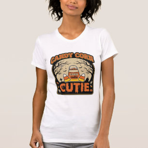 Süßigkeiten-Mais-Schatz Vintage-Halloween-Vektor-D T-Shirt