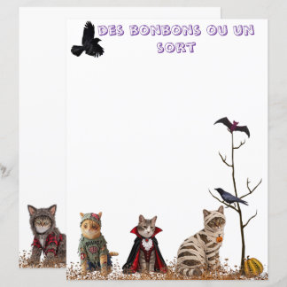 Süßigkeiten oder ein Fluch Kitty Cats Halloween