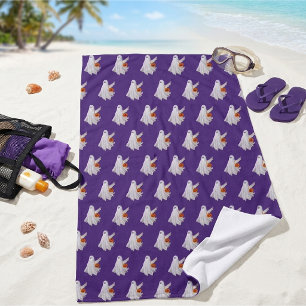 Süßigkeiten oder Saures Geist mit Kürbis Candy Eim Strandtuch
