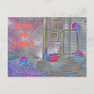 Süßigkeiten oder Streich Kürbis Gimp Kunst Postkarte