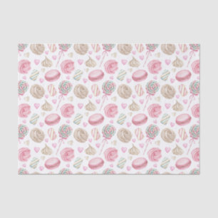 Süßigkeiten Pink-Aquarellmuster Seidenpapier