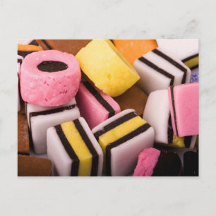 Süßigkeiten Postkarte