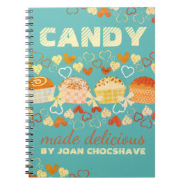 Süßigkeiten Rezept Notebook mit Trüffelfarben Notizblock