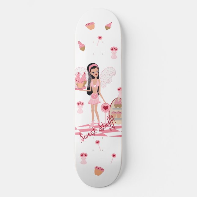 Süßigkeiten Shoppe Fairy White Skateboard (Vorderseite)