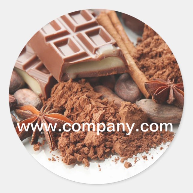 Süßigkeiten Süßwarenladen Schokolade Runder Aufkleber (Vorderseite)