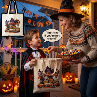 Süßigkeiten-Tasche für Halloween "Schlau oder Vert Tragetasche