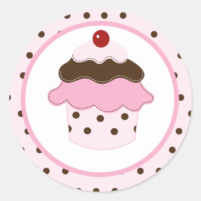 Süßigkeiten Umschlag Aufkleber Cupcake (Vorderseite)