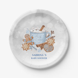 Süßigkeiten und Baby es ist kalt draußen Babydusch Pappteller