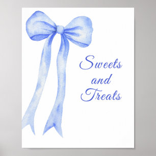 Süßigkeiten und Leckereien für die blaue Wasserfar Poster