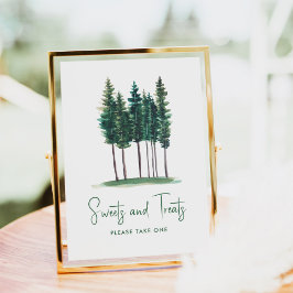 Süßigkeiten und Leckereien Rustikale Grüne Bäume K Poster