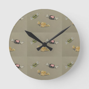 Süßigkeiten und Süßigkeiten Runde Wanduhr