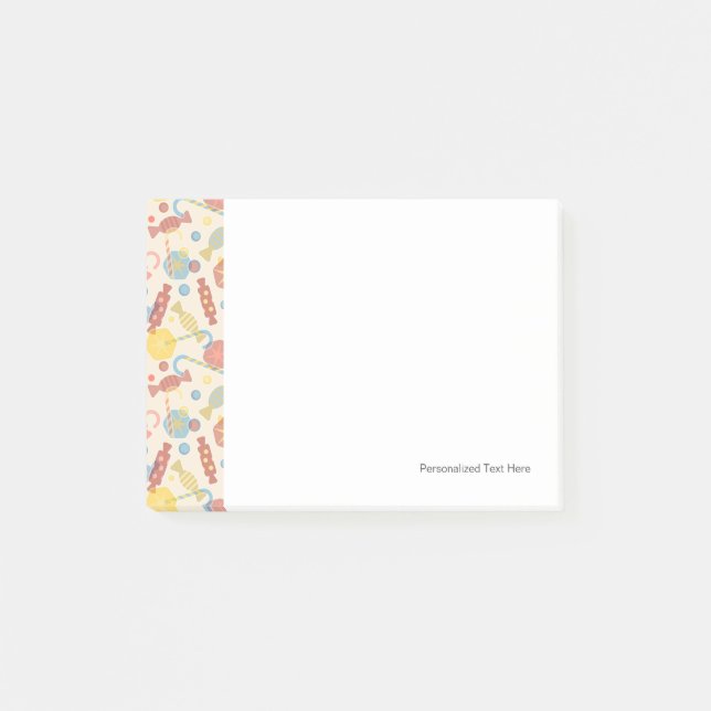 Süßigkeiten und Süßigkeits-Muster Post-it Klebezettel (Vorderseite)