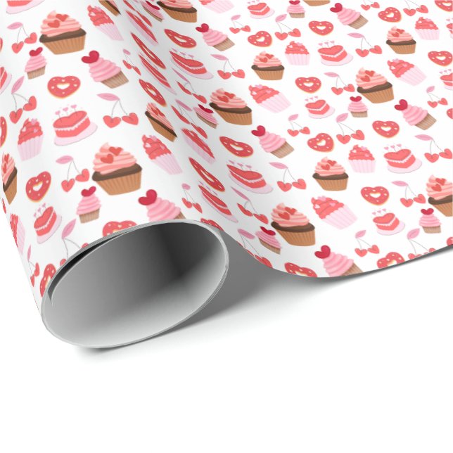 Süßigkeiten Valentinstag Geschenkpapier Wrap Wrapp (Rolleneckpunkt)