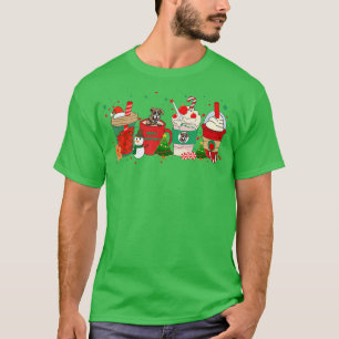 Süßigkeiten Winter gemütlich Laterne Weihnachtskaf T-Shirt