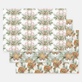 Süßigkeiten-Wrapping-Papier-Flachblatt-Set 3 Geschenkpapier Set