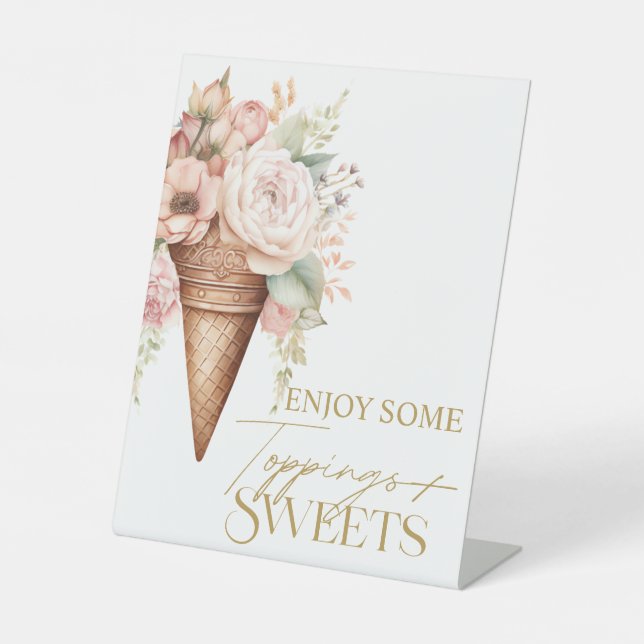 Süßigkeiten zum Signieren von Brautparty Sockelschild (Vorderseite)