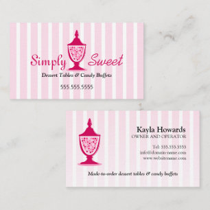 Süßigkeitenbuffet und Dessert-Tische Visitenkarte