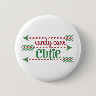 Süßigkeitenstangen-Schatz-Weihnachten Wortkunst-Bu Button