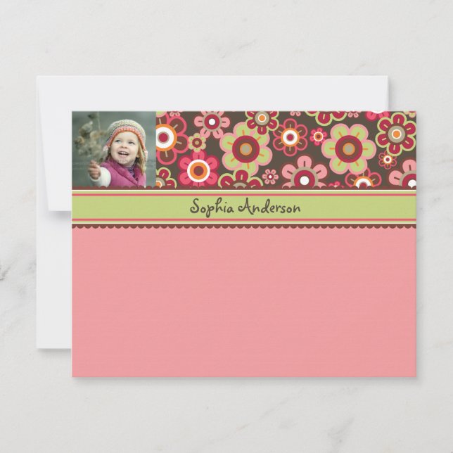 Süßigkeits-Gänseblümchen-Blüten-Kinder danken Dankeskarte (Vorderseite)