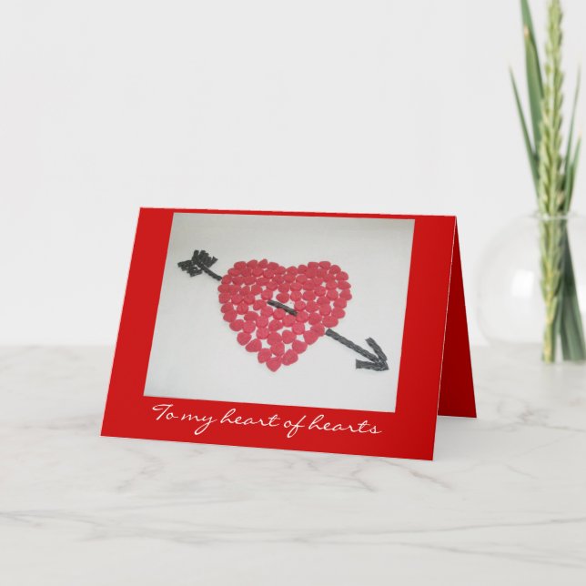 Süßigkeits-Herz-Valentinstag-Karte Feiertagskarte (Vorderseite)