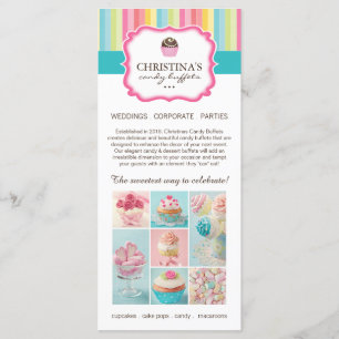 Süßigkeits-Lebensmittellieferant-Gestell-Karte Menükarte