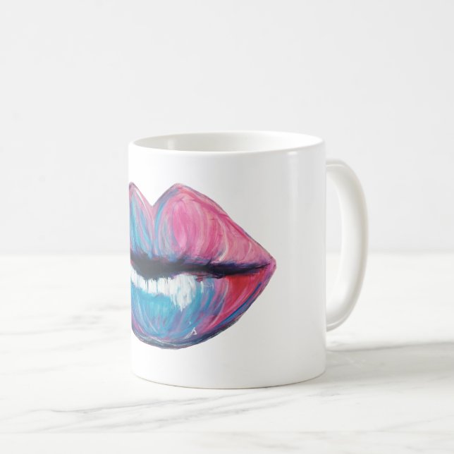 Süßigkeits-Lippen Kaffeetasse (VorderseiteRechts)