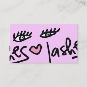 Süßigkeits-Rosa des Service-311-Lash Visitenkarte