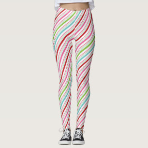 Süßigkeits-Streifen fröhlich und hell Leggings