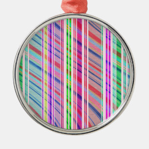 Süßigkeits-Streifen Silbernes Ornament