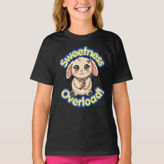 Süßigkeits-Überlastungs-Hase Süße Cartoon-Tiere T-Shirt