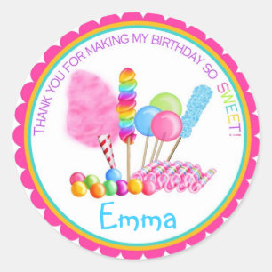 Süßigkeits-Zirkus-Aufkleber Runder Aufkleber