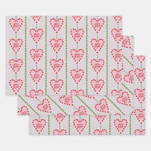 Süßkarpfen Merry and Bright 3 Packung Geschenkpack Geschenkpapier Set