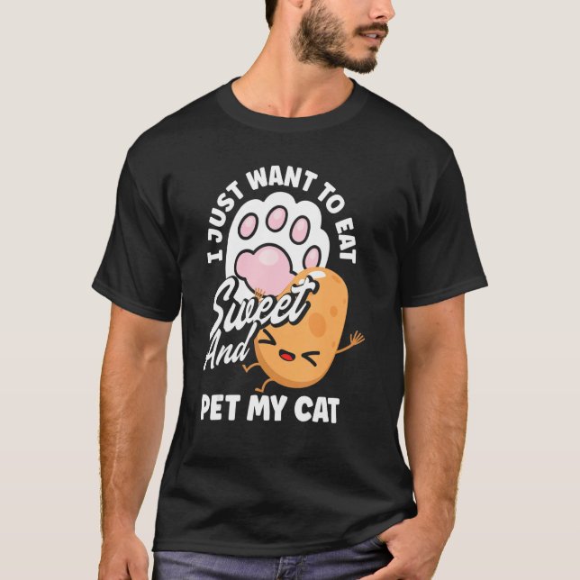Süßkartoffel Gemüsekatzen Besitzer T-Shirt (Vorderseite)