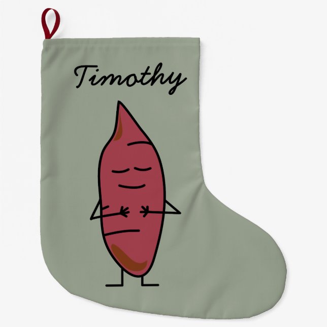 Süßkartoffel-Jamswurzel-Jamswurzel-Kartoffeln Großer Weihnachtsstrumpf (Vorderseite)