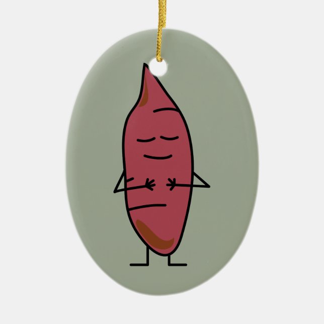 Süßkartoffel-Jamswurzel-Jamswurzel-Kartoffeln Keramik Ornament (Vorne)