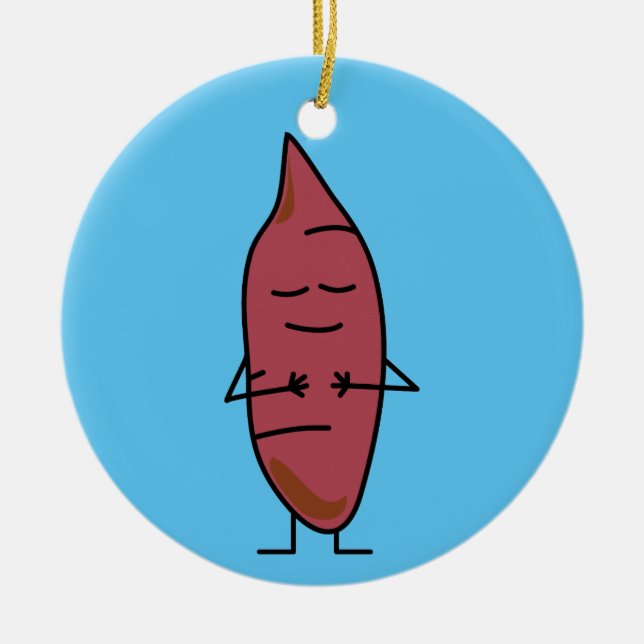 Süßkartoffel-Jamswurzel-Jamswurzel-Kartoffeln Keramik Ornament (Vorne)