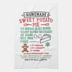 Süßkartoffel-Pie-Rezept Weihnachten Geschirrtuch