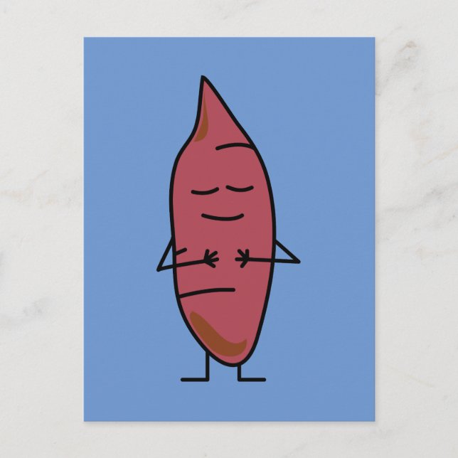 Süßkartoffel Yam Yams Kartoffeln glücklich gebacke Postkarte (Vorderseite)