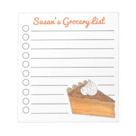 Süßkartoffeln Personalisierte Lebensmittelliste Notizblock