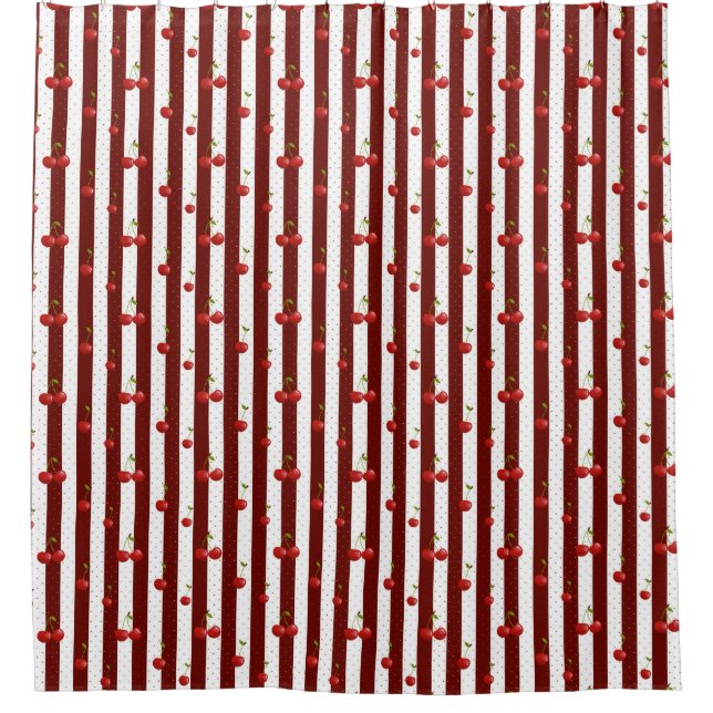 Süßkirschen Duschvorhang (Vorderseite)