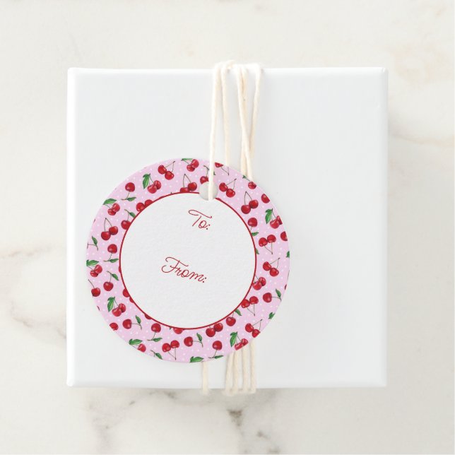 Süßkirschen, frisch geschenkanhänger (Beispiel)